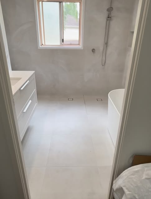 Bathroom renovation plumbing rough-in